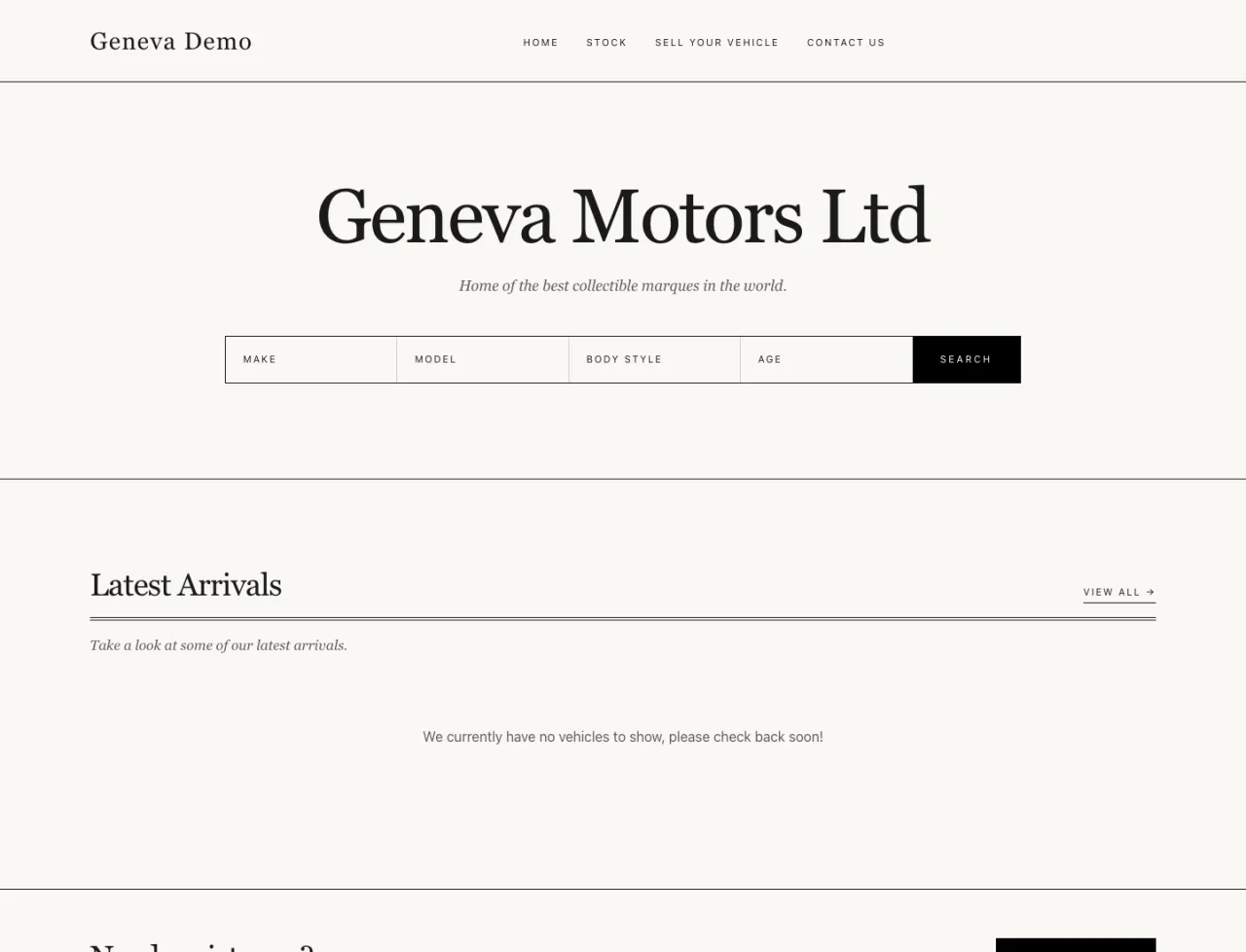 Geneva car dealer website template