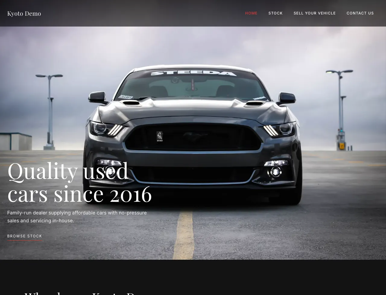 Kyoto car dealer website template