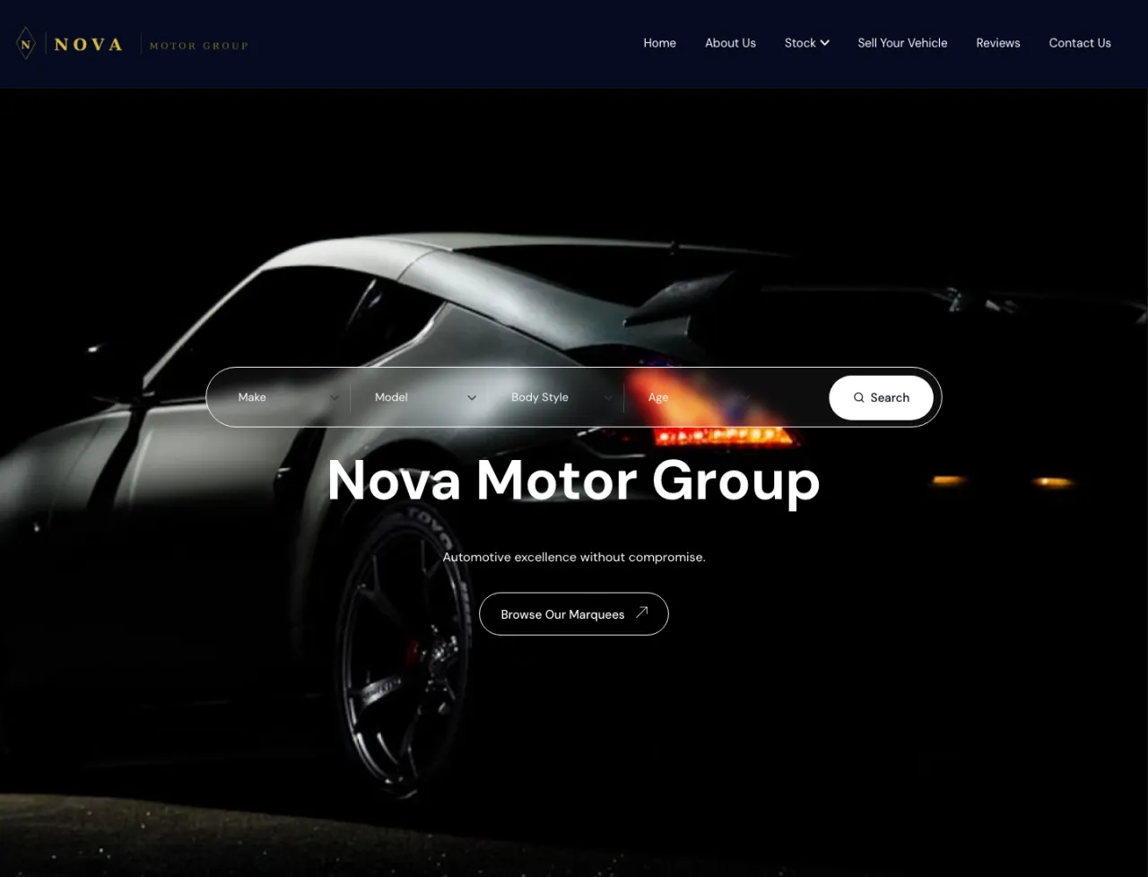 Milan car dealer website template