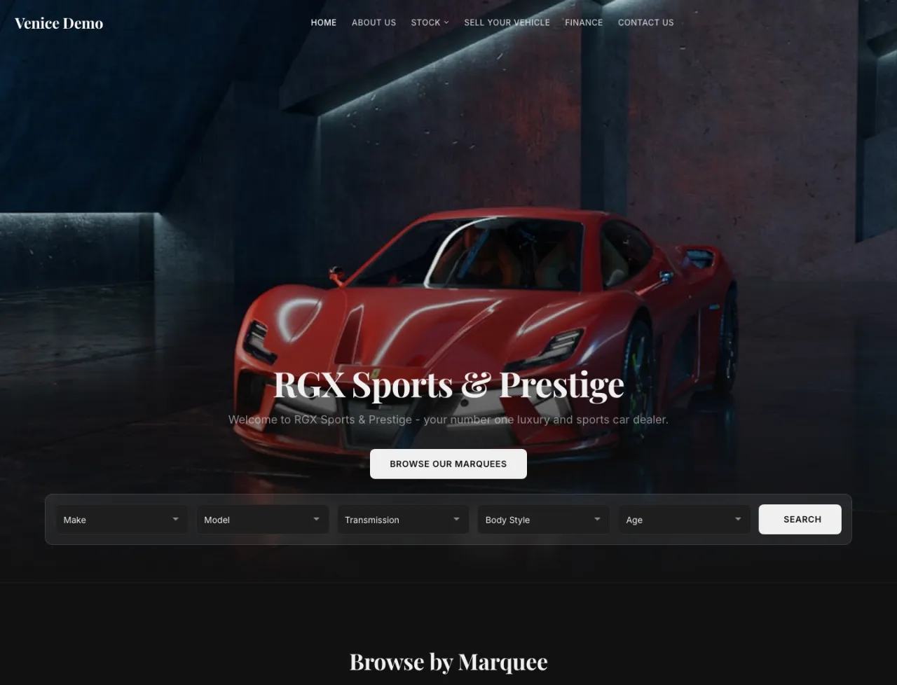 Venice car dealer website template