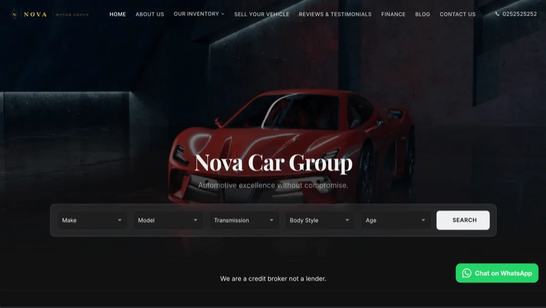 Example car dealer website built with Vehiso