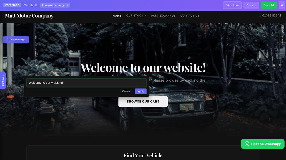 Edit Your Car Dealer Website Without Touching a Line of Code