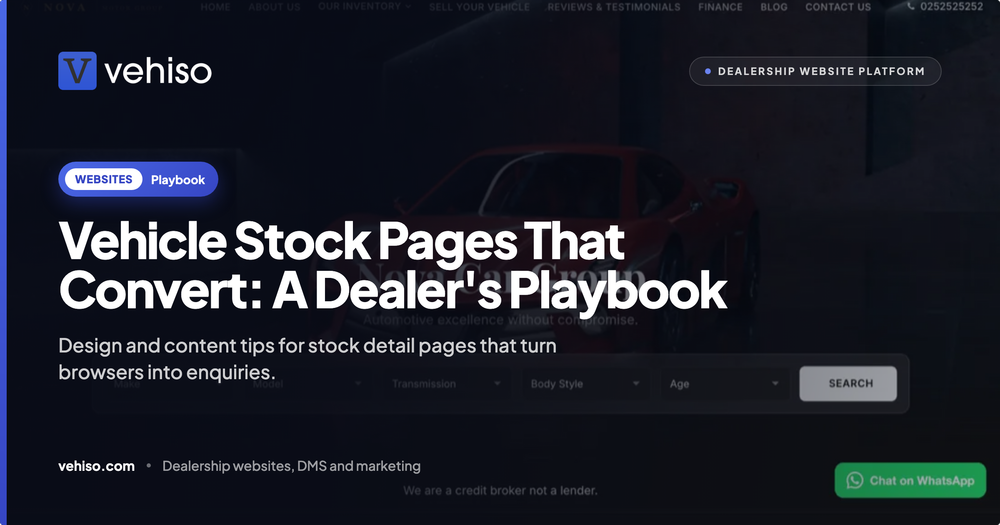 Vehicle Stock Pages That Convert: A Dealer's Playbook