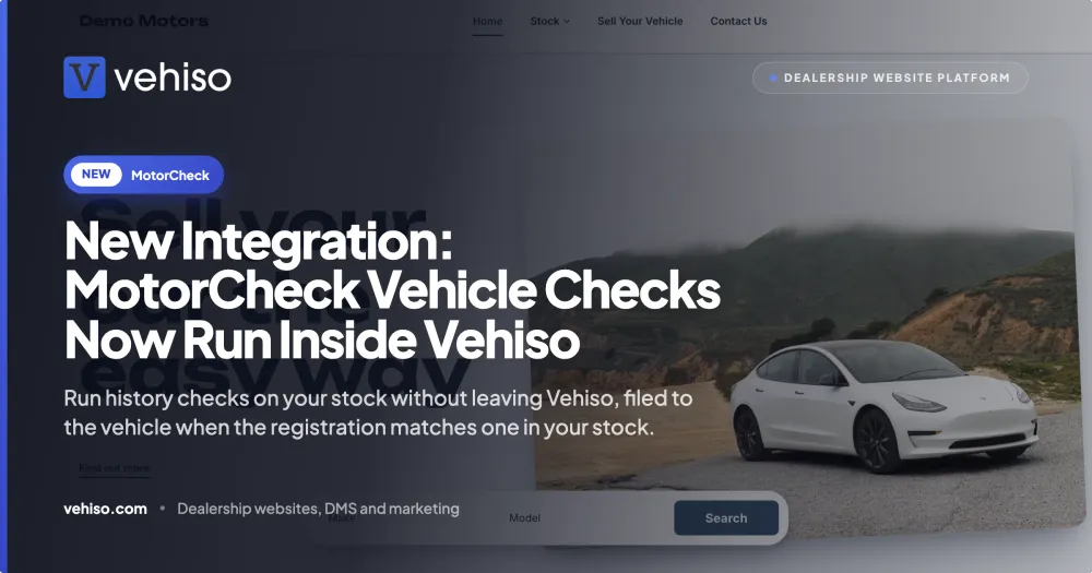 New Integration: MotorCheck Vehicle Checks Now Run Inside Vehiso
