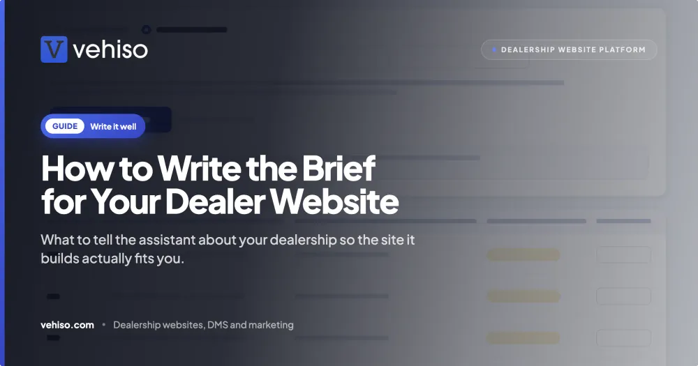 How to Write the Brief for Your Dealer Website