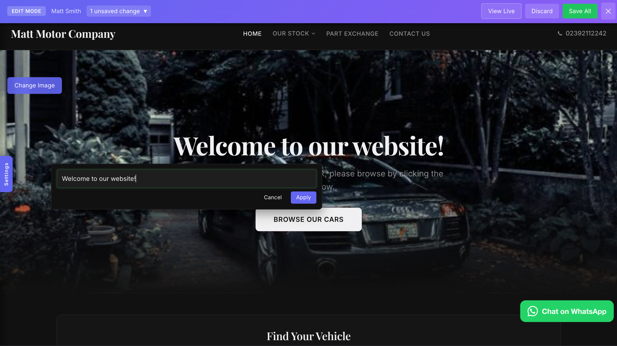 Edit Your Car Dealer Website Without Touching a Line of Code