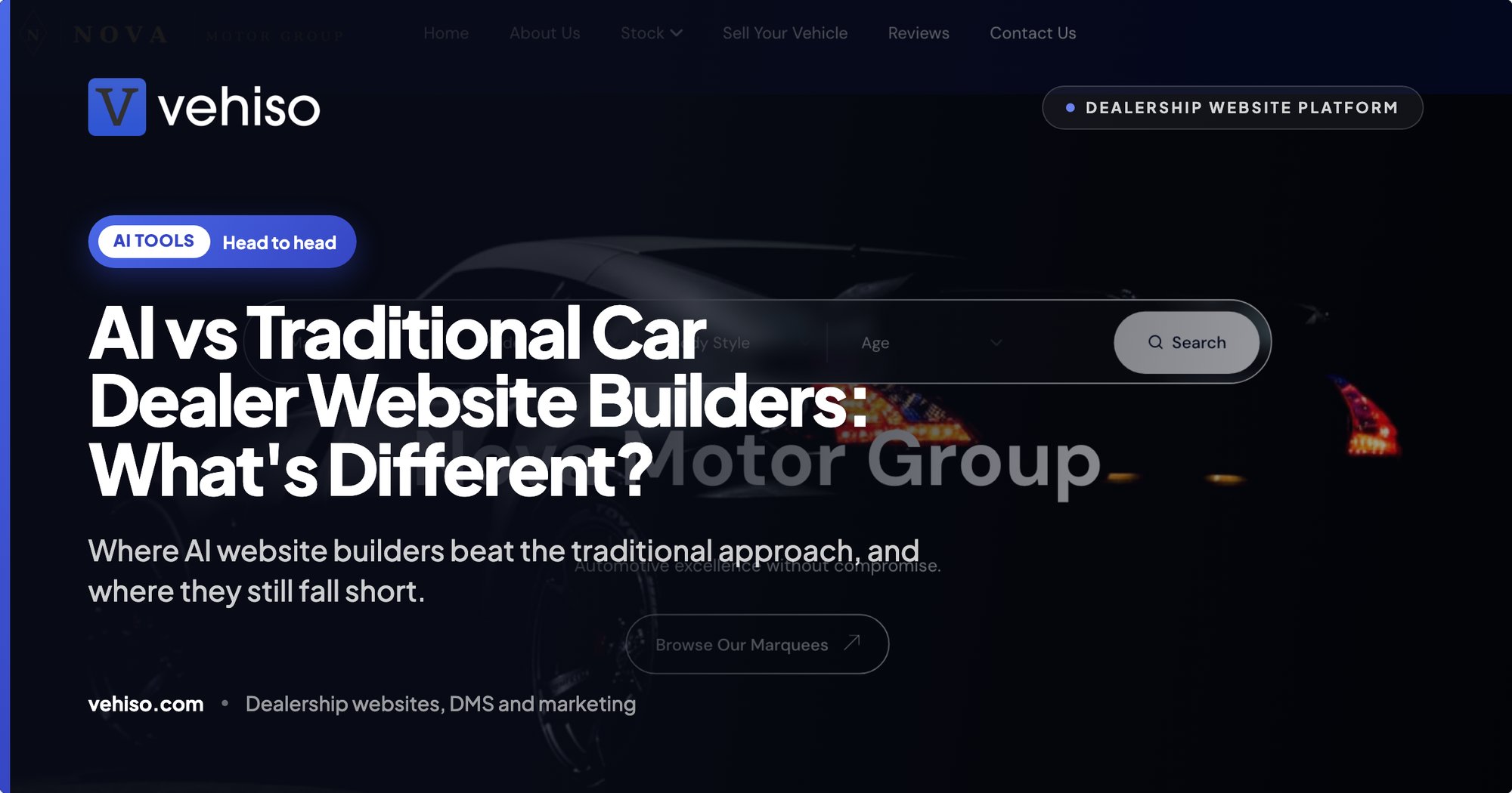 AI vs Traditional Car Dealer Website Builders: What's Different?