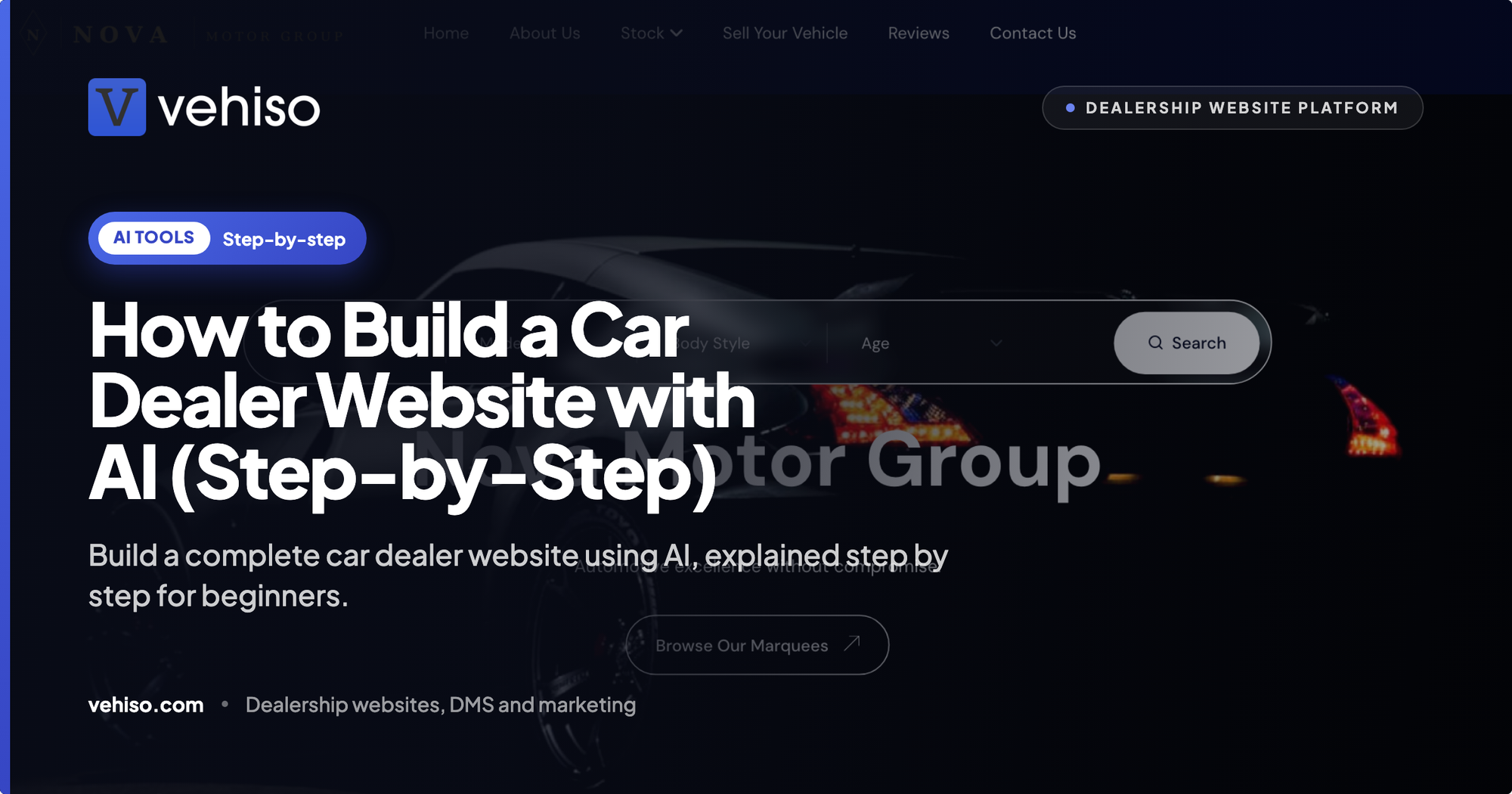 How to Build a Car Dealer Website with AI (Step-by-Step)