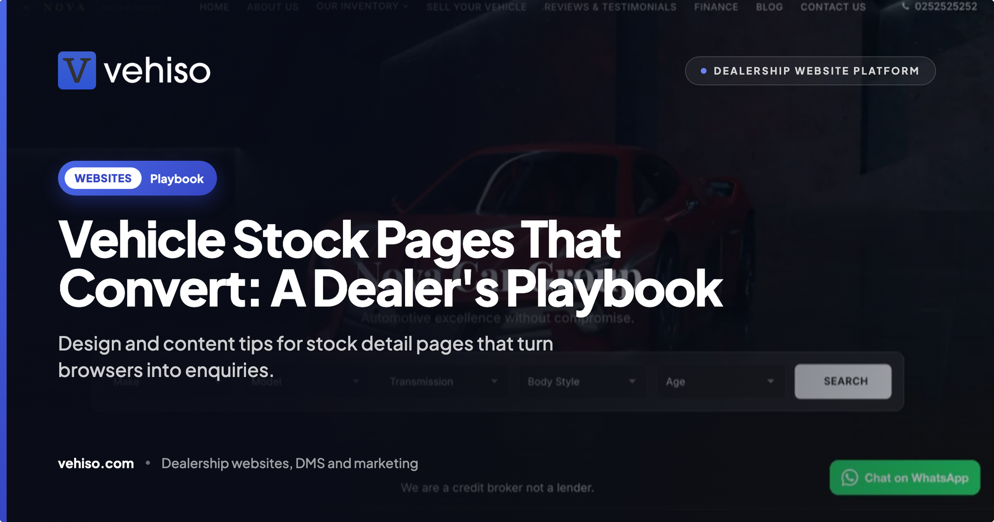 Vehicle Stock Pages That Convert: A Dealer's Playbook