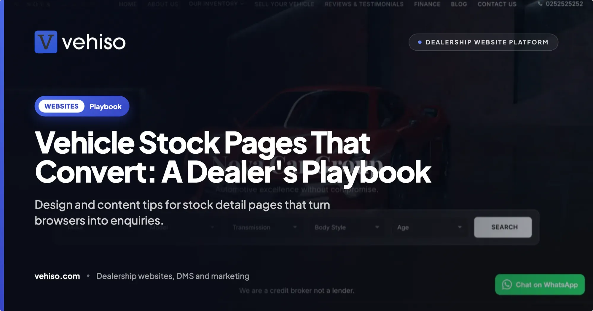 Vehicle Stock Pages That Convert: A Dealer's Playbook