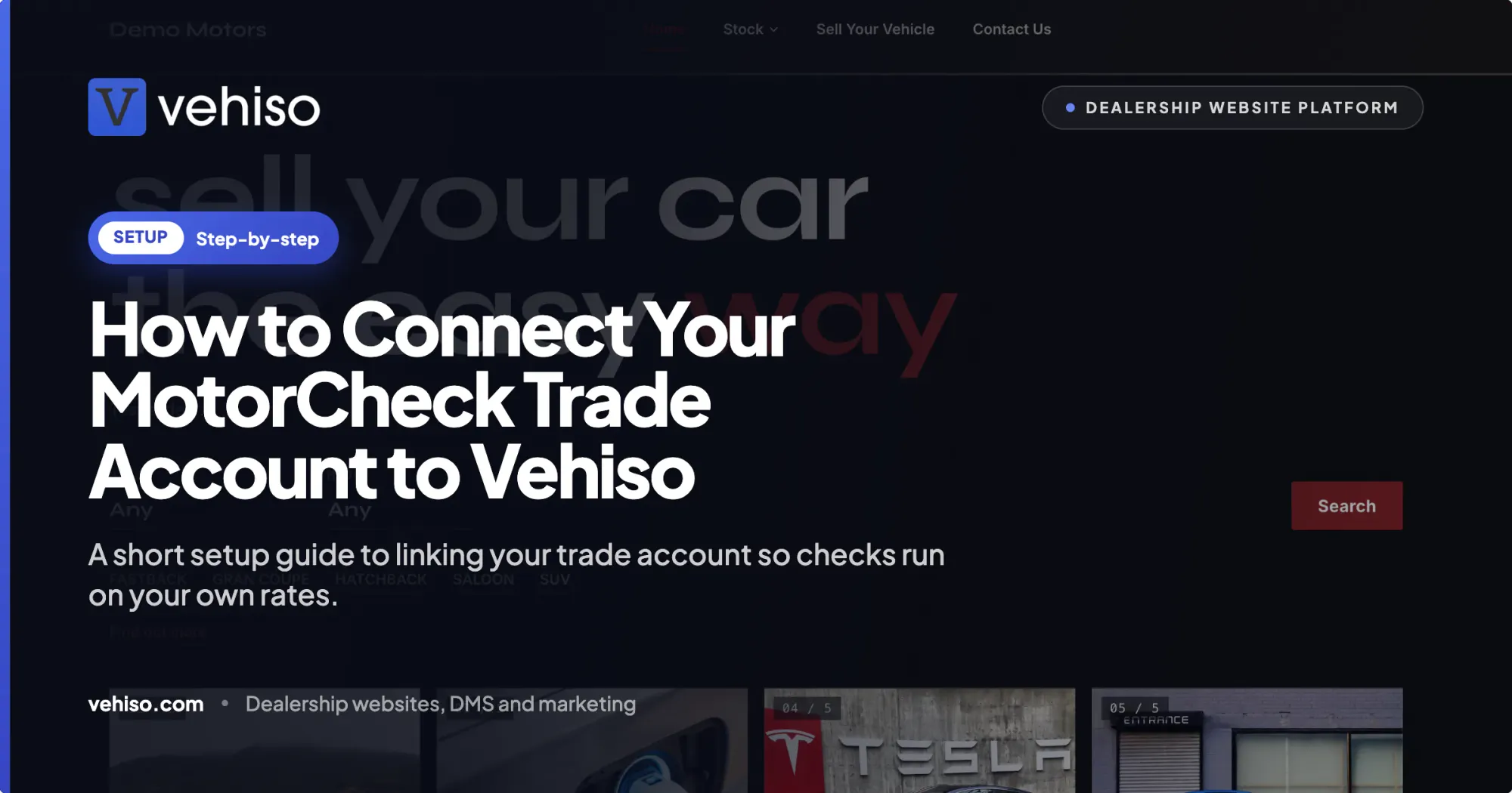 How to Connect Your MotorCheck Trade Account to Vehiso