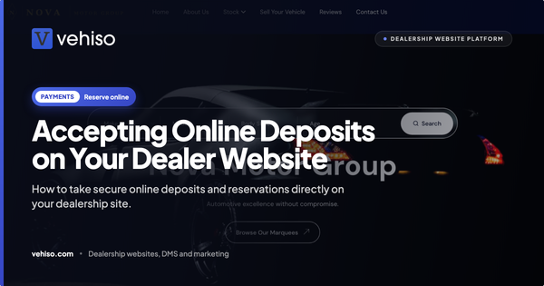 Accepting Online Deposits on Your Dealer Website